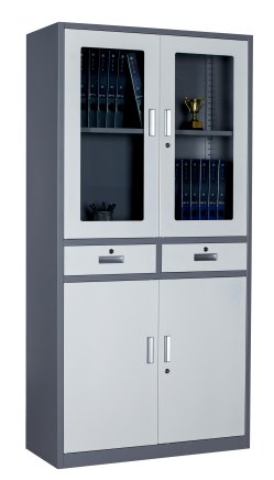 Skříň se skleněnými a plnými dveřmi HDW-S-B24 - 1