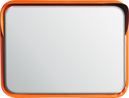 Venkovní zrcadlo s oranžovou sluneční clonou 450 x 600 mm AISI 304 - 1