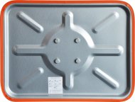 Venkovní zrcadlo s oranžovou sluneční clonou 450 x 600 mm AISI 304 - 2