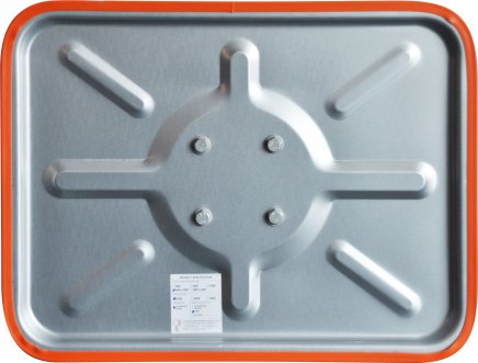 Venkovní zrcadlo s oranžovou sluneční clonou 450 x 600 mm AISI 304 - 2