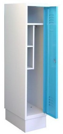 Šatní skříň kovová se sníženou výškou MSum 310S šířka 300 mm - 1