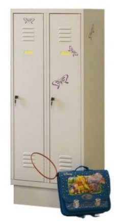 Šatní skříň kovová se sníženou výškou MSum 320S šířka 600 mm - 2