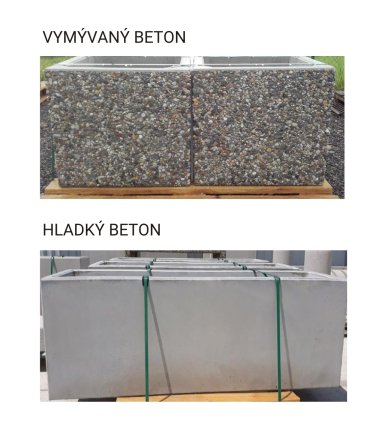 Betonový obdélníkový květník 500 x 1500 x 500 - 2