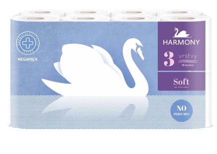 Toaletní papír Harmony Soft 3 x 16 kusů - 1