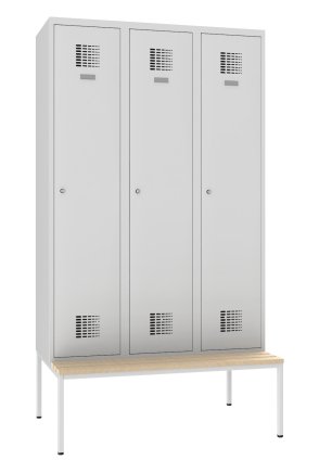 Šatní skříň kovová Sum 430 W s lavičkou P431 W - 1