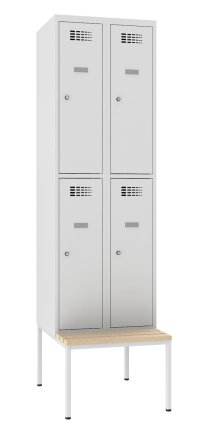 Šatní skříň dělená Sus 322 W s lavičkou P321 W - 1