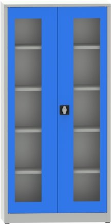 Spisová skříň kovová s prosklenými dveřmi plexisklem (15 modelů) - 1