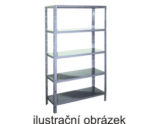 Celokovový bezšroubový policový regál 2500 x 1000 x 400 mm - 1