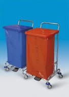 Vozík na třídění odpadu a prádla PEDALBAG II bez vaku - 1
