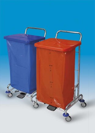 Vozík na třídění odpadu a prádla PEDALBAG II bez vaku - 1