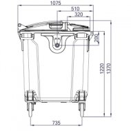 Plastový kontejner SPLIT LID - 8