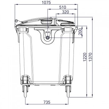 Plastový kontejner SPLIT LID - 8