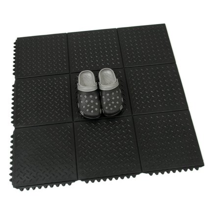 Gumová modulární protiúnavová rohož Diamond Plate Tile - 2