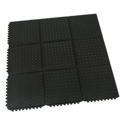 Gumová modulární protiúnavová rohož Diamond Plate Tile - 1