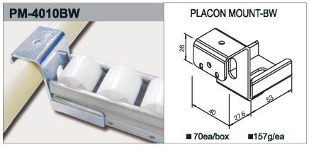 Úchyt válečkové tratě typ PM-4010BW - 1