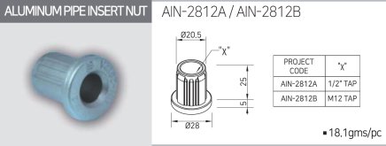 Vnitřní zátka se závitem AIN-2812B - 1