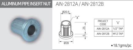 Vnitřní zátka se závitem AIN-2812B - 1