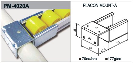 Úchyt válečkové tratě typ PM-4020A - 1
