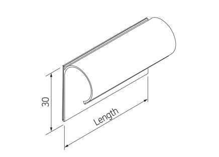 Držák na štítek LH-3010CS, 100 x 30 mm - 2