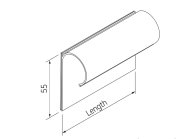 Držák na štítek LH-5015CL, 150 x 55 mm - 2