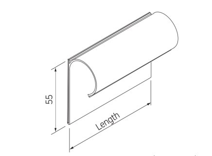 Držák na štítek LH-5015CL, 150 x 55 mm - 2