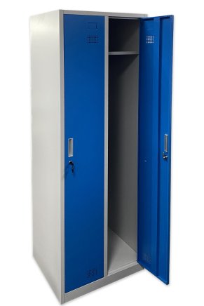 Šatní skříň kovová dvouoddílová s uzávěrem pro visací zámek - 3