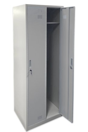 Šatní skříň kovová dvouoddílová s uzávěrem pro visací zámek - 3