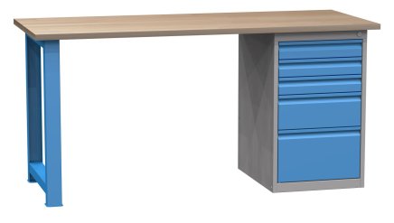 Dílenský stůl s podstavným kontejnerem SD41732 1700 mm - 1