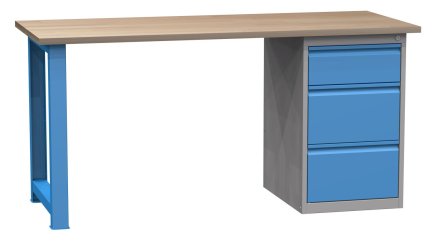 Dílenský stůl s podstavným kontejnerem SD41733 1700 mm - 1