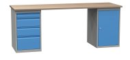 Dílenský stůl s podstavným kontejnerem SD42135 2100 mm