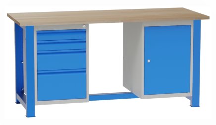 Dílenský stůl s vloženými kontejnery SD41721 - 1