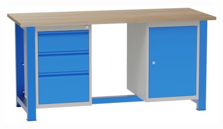 Dílenský stůl s vloženými kontejnery SD41723 - 1