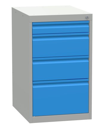 Podstavný dílenský kontejner - 4x zásuvka - 1