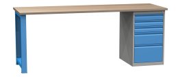 Dílenský stůl s podstavným kontejnerem SD42132 2100 mm