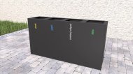 Venkovní koš na tříděný odpad Steel III - 1