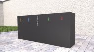 Venkovní koš na tříděný odpad Steel V - 2