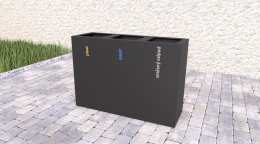 Venkovní koš na tříděný odpad Steel