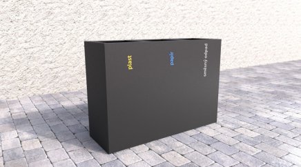 Venkovní koš na tříděný odpad Steel - 3