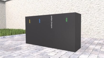 Venkovní koš na tříděný odpad Steel III - 3