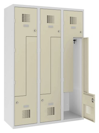Šatní skříň kovová Sul 43 W šířka 1200 mm - 4