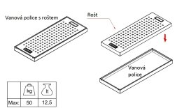 Rošt pro záchytnou vanou FIP/CSC.9250