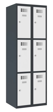 Šatní skříň dělená Sus 323 W šířka 600 mm - 1