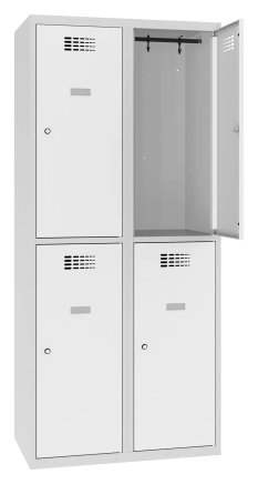 Šatní skříň kovová Sus 422 W šířka 800 mm - 2