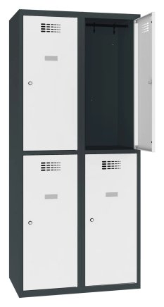 Šatní skříň kovová Sus 422 W šířka 800 mm - 6