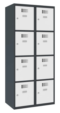 Šatní skříň kovová Sus 424 W šířka 800 mm - 1