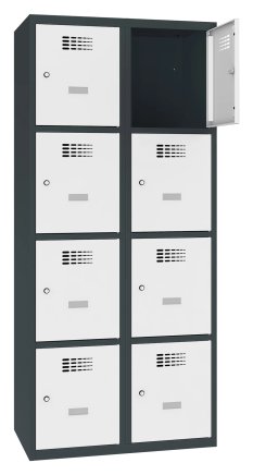 Šatní skříň kovová Sus 424 W šířka 800 mm - 2