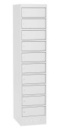 Skříňka na notebooky SZNL 4110 - 10 oddělení se zásuvkami a USB A+C