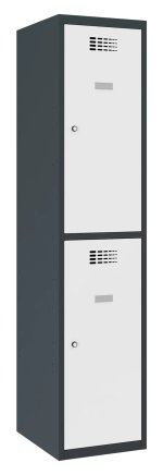 Šatní skříň kovová Sus 412 W šířka 400 mm - 1