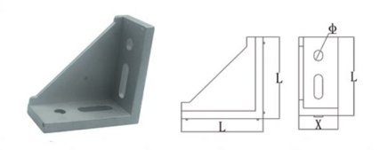 Úhelník 90°, 78 x 36 mm KBA-4080 - 1