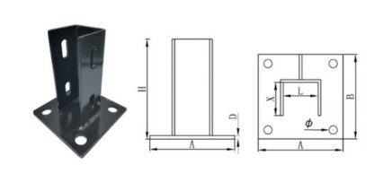 Podstavec pro profily KFH-40 - 1